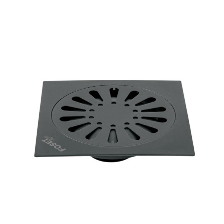 RS-607M Resumidero cuadrado 6' x 6', acero inoxidable, negro, gota