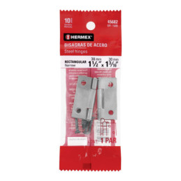 BR-150B Bolsa con 2 bisagras rectangulares 1-1/2', acero pulido