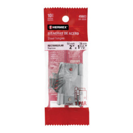 BR-200B Bolsa con 2 bisagras rectangulares 2', acero pulido