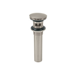 CE-226N Contra p/lavabo, 1-1/4', con rebosadero, hongo, latón, satín