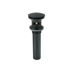 CE-226M Contra p/lavabo, 1-1/4', con rebosadero, hongo, latón, negro