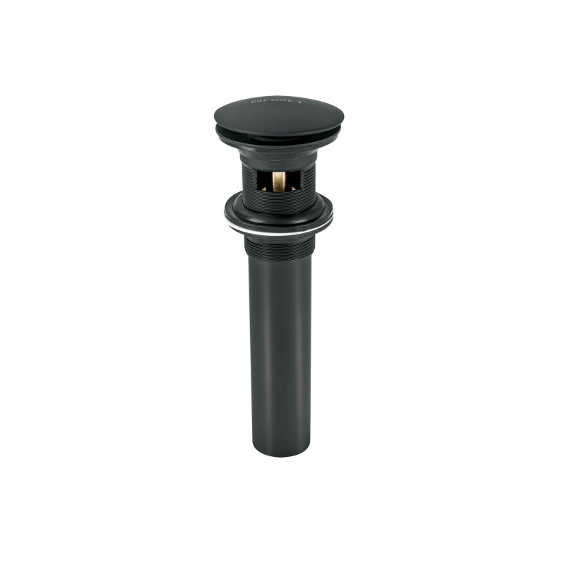 CE-226M Contra p/lavabo, 1-1/4', con rebosadero, hongo, latón, negro