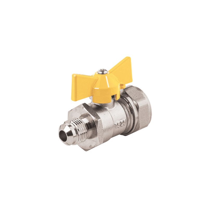 PPG-12VF Válvula esfera para PE-AL-PE, 1/2'a flare 3/8', FOSET PPG-12VF Válvula esfera para PE-AL-PE, 1/2'a flare 3/8', FOSET