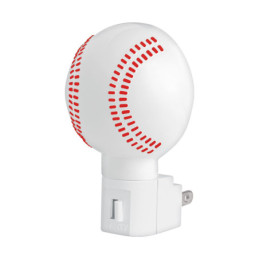 LUZ-15 Luz de noche con lámpara E12, pelota de béisbol, Volteck