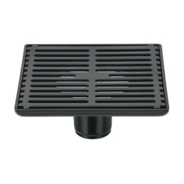 RS-702M Resumidero cuadrado 6' x 6', acero inoxidable, negro, AQUA