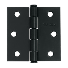 BC-256P Bisagra cuadrada 2 1/2', negro mate, cabeza plana, HERMEX