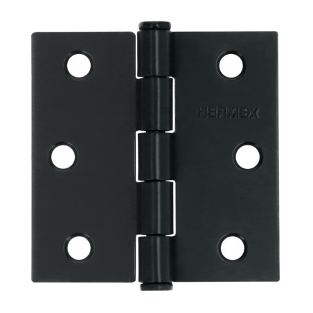 BC-256P Bisagra cuadrada 2 1/2', negro mate, cabeza plana, HERMEX