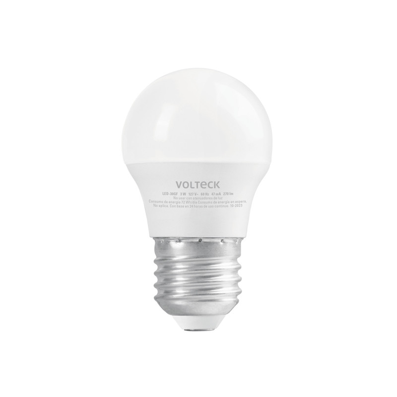 LED-30GF Lámpara LED G45 3 W (equiv. 25 W) luz de día blíster Volteck LED-30GF Lámpara LED G45 3 W (equiv. 25 W) luz de día blíster Volteck