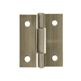 BR-152 Bisagra rectangular 1-1/2' latón antiguo, HERMEX