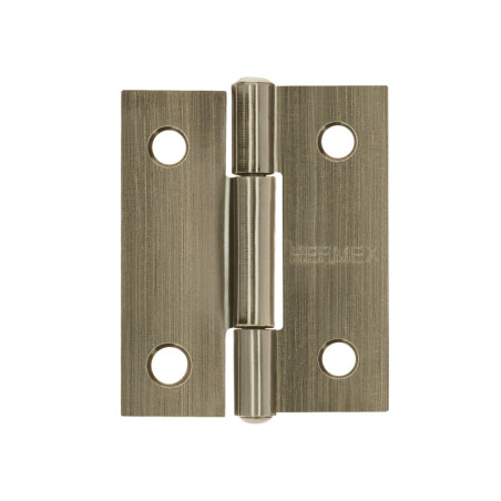 BR-152 Bisagra rectangular 1-1/2' latón antiguo, HERMEX
