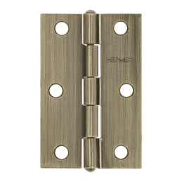 BR-252 Bisagra rectangular 2-1/2' latón antiguo, HERMEX