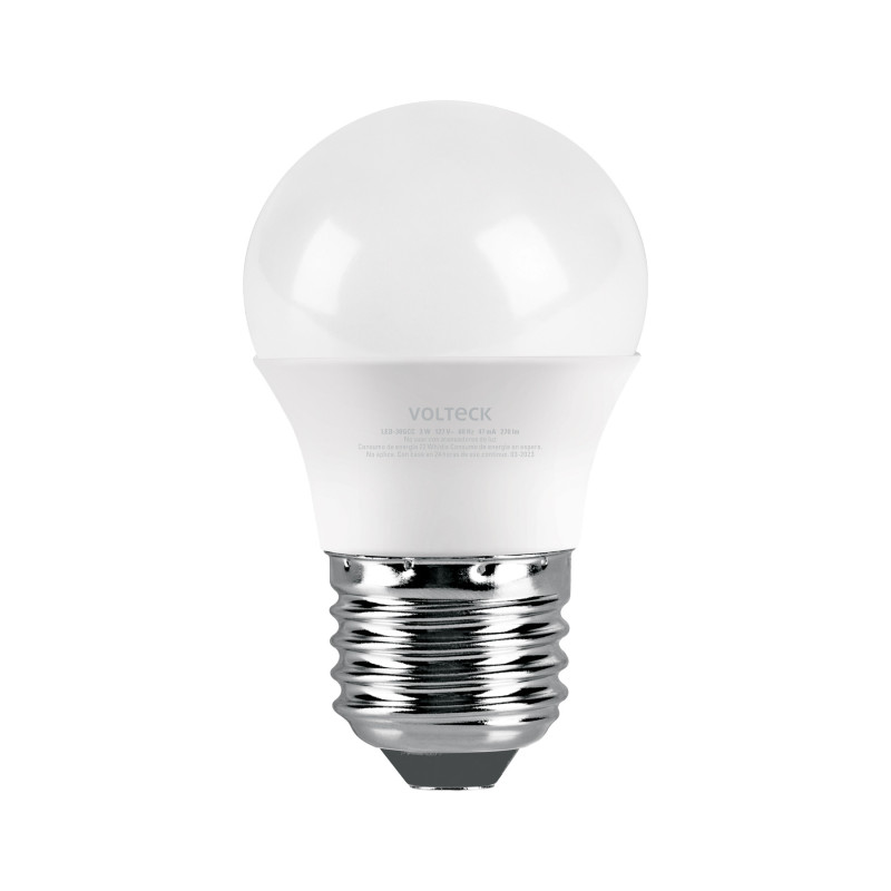 LED-30GCC Lámpara LED G45 3 W (equiv. 25 W), luz cálida, caja, Volteck LED-30GCC Lámpara LED G45 3 W (equiv. 25 W), luz cálida, caja, Volteck