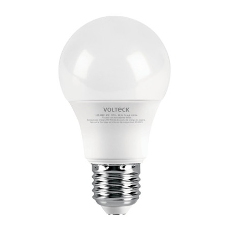 LED-40FC Lámpara LED tipo bulbo A19 6 W luz de día, caja, Volteck