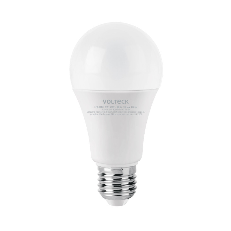 LED-60CC Lámpara LED A19 9 W (equiv. 60 W), luz cálida, caja, Volteck LED-60CC Lámpara LED A19 9 W (equiv. 60 W), luz cálida, caja, Volteck