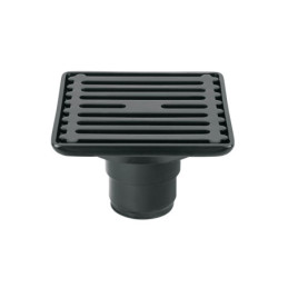 RS-701M Resumidero cuadrado 4' x 4', acero inoxidable, negro, AQUA