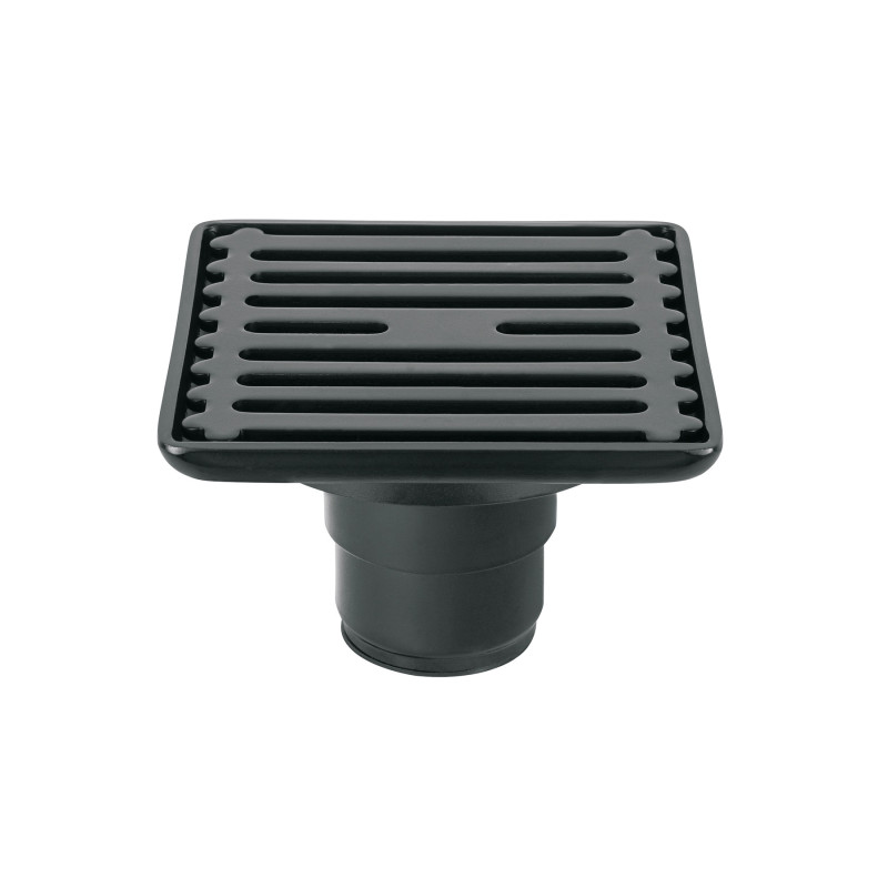 RS-701M Resumidero cuadrado 4' x 4', acero inoxidable, negro, AQUA