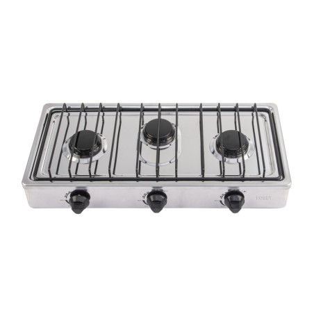 PAGA-3X Parrilla de gas de sobreponer 3 quemadores, inox, FOSET