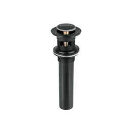 CE-206M Contra p/lavabo, 1-1/4', con rebosadero, push, latón, negro