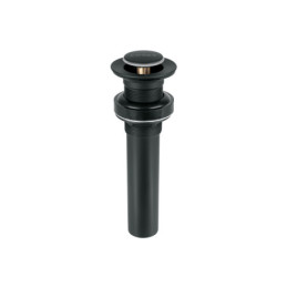 CE-206SM Contra p/lavabo, 1-1/4', sin rebosadero, push, latón, negro