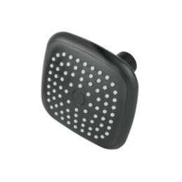 R-401SM Regadera cuadrada de ABS 3-3/4' sin brazo, negro, BASIC