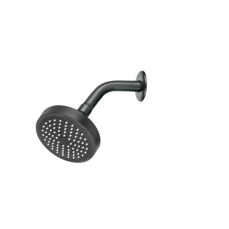 R-402M Regadera redonda 4-1/4' brazo y chapetón, negro, BASIC