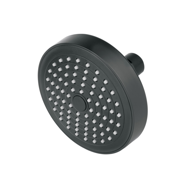 R-402SM Regadera redonda de ABS 4-1/4' sin brazo, negro, BASIC R-402SM Regadera redonda de ABS 4-1/4' sin brazo, negro, BASIC