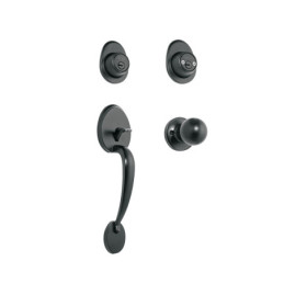 CEP-62PJ Jaladera y perilla, Lugo llave-llave, negro, HERMEX
