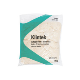 ESTO-2C Bolsa de 1/2 kg de estopa extra fina, color crema, KLINTEK