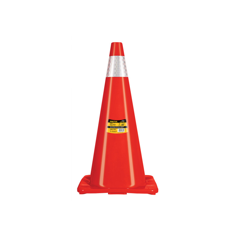 CONO-70RP Cono de precaución de 70 cm de PVC con reflejante, Pretul CONO-70RP Cono de precaución de 70 cm de PVC con reflejante, Pretul