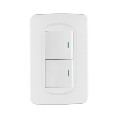 PA-APDO15-ETB Placa armada 1 interruptor y 1 de 3 vías 1.5 mód, Toledo