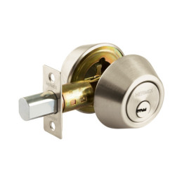 CERO-42 Cerrojo llave-llave níquel satin , llave de puntos, HERMEX
