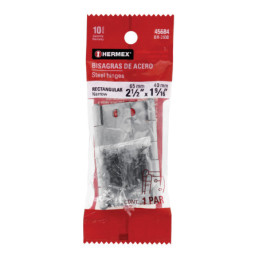 BR-250B Bolsa con 2 bisagras rectangulares 2-1/2', acero pulido