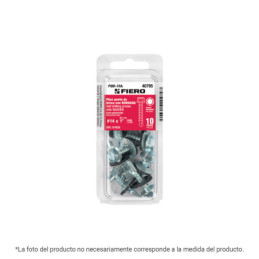 PIBR-1-1/2RA Blíster con 7 pijas 1-1/2' hexagonal punta broca con rondana