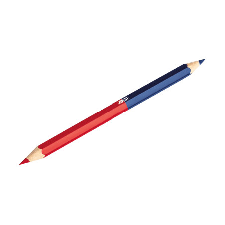 134101 Lápiz carpintero bicolor hexagonal 2 piezas 7" AKSI