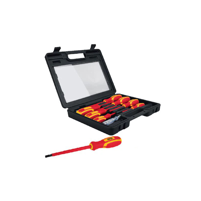 114111 Juego de 7 Desarmadores Dieléctrico con Probador AKSI