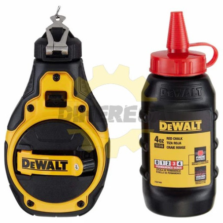 DEWALT DWHT48333RC Kit de tiralíneas de tiza bimaterial (rojo)