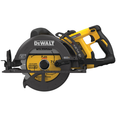 DCS578X1 Sierra circular inalámbrica sin escobillas DEWALT de 60 V MAX* y 7-1/4 pulgadas con freno electrónico