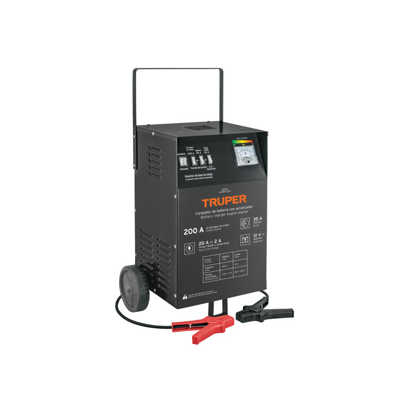 Cargador de baterías 35 A, arrancador de 200A, 12V, TRUPER