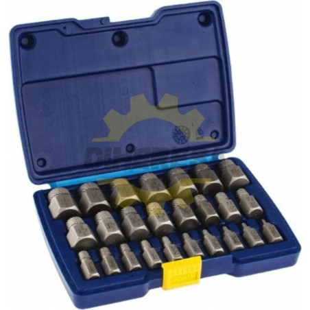 53227 EXTRCTR 25PC SET MULTI SPLINE