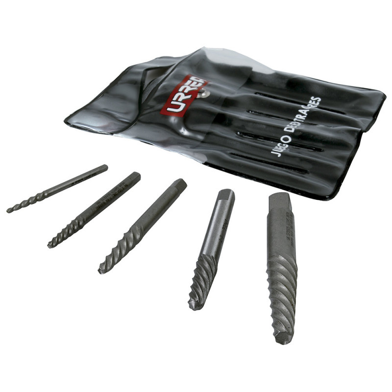 9500B URREA Juego de extractor"cola de cochino" para tornillos 5 piezas Urrea | DIHERESA 9500B URREA Juego de extractor"cola de cochino" para tornillos 5 piezas Urrea | DIHERESA