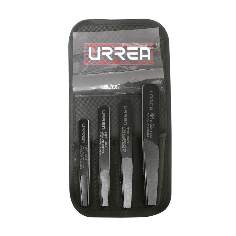 9501A URREA Juego de extractor rectos para tornillos y tubo 4 piezas Urrea | DIHERESA