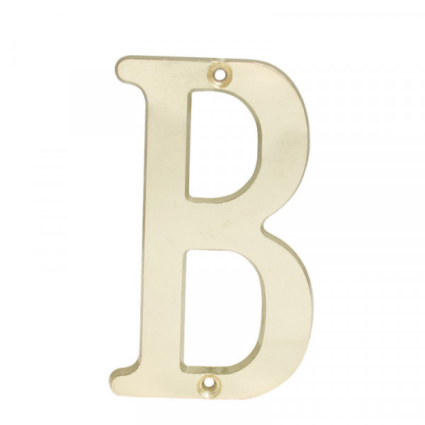 L701BLB LOCK Letra B slim 4" latón brillante Lock | DIHERESA