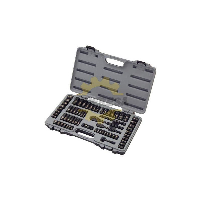 92-824 069PC 14/38DR BLACK CHROME SOCKET SET
