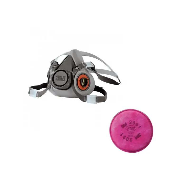 Combo Respirador de Media Cara - Mediano y Filtro para Partículas 3M™ P100