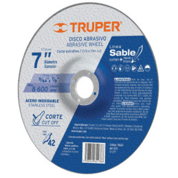 ABT-875 Disco 'Sable' corte extrafino acero inoxidable, tipo 42, 7' TRUPER | DIHERESA