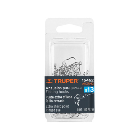 ANZU-13 Anzuelo para pesca  13, 100 piezas TRUPER | DIHERESA