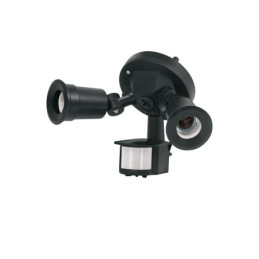 ARB-902S Arbotante negro con sensor de movimiento, 2XE26, Max. 300 W TRUPER | DIHERESA