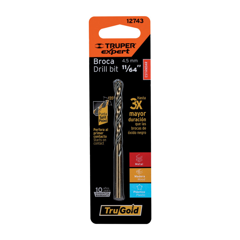BAV-11-64-B Broca de alta velocidad 11/64' en blister TRUPER | DIHERESA