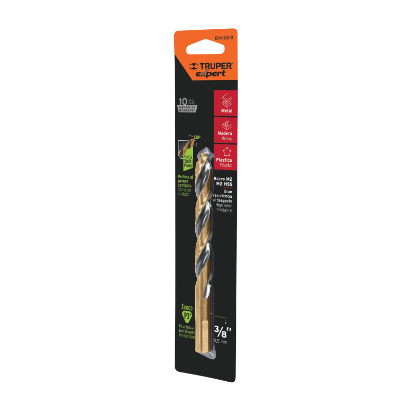 BAV-3-8-B Broca de alta velocidad 3/8' en blister TRUPER | DIHERESA
