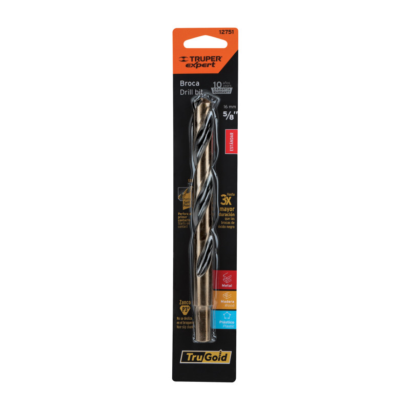 BAV-5-8-B Broca de alta velocidad 5/8' en blister TRUPER | DIHERESA